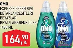 OMO EXPRESS FRESH SIVI ÇAMAŞIR DETERJANI ÇEŞİTLERİ 1480 ML OMO EXPRESS FRESH SIVI ÇAMAŞIR DETERJANI ÇEŞİTLERİ 1480 ML